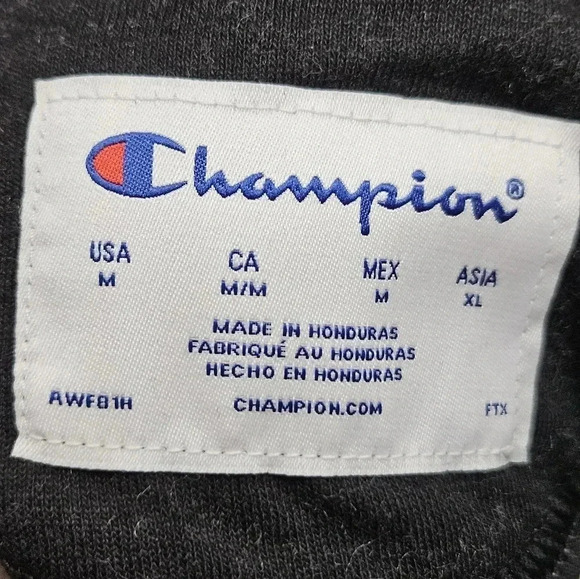 Champion‎ Powerblend Hoodie Oxford Gray Script Logo Standard Fit Men's Size M - Picture 3 of 5